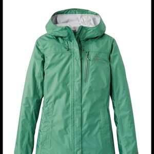 L.L. Bean Green Waterproof Hooded Jacket